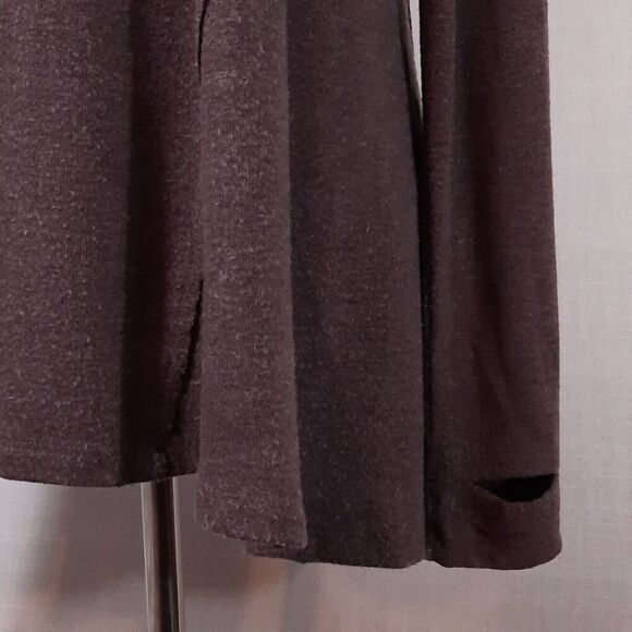 Michael Stars Womens Sweater Size XS Knit Trapeze Swing Cowl Neck Thumb Holes - Picture 4 of 12